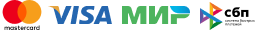 Принимаем к оплате: Mastercard, Visa, МИР, СБП
